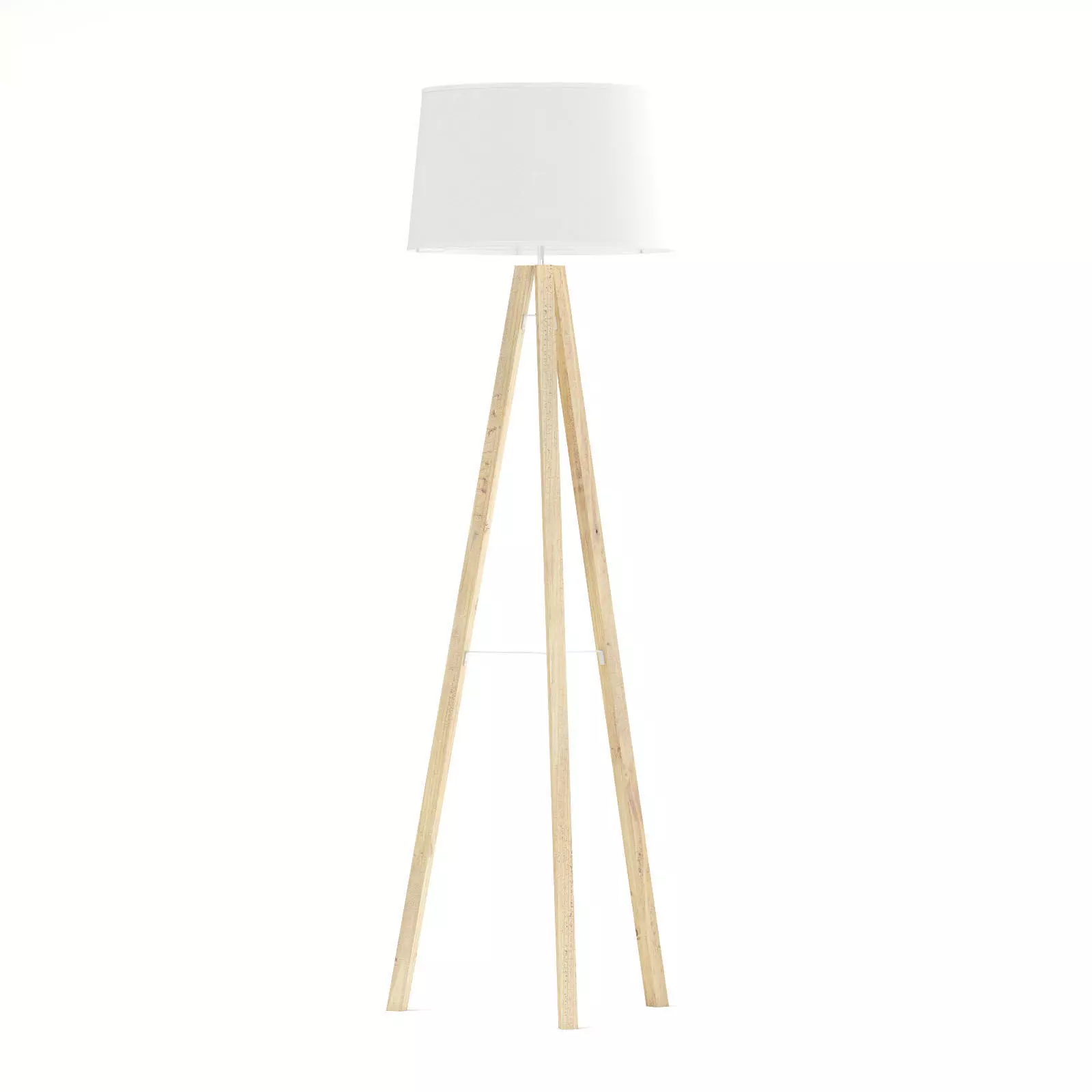 Wooden Floor Lamp 3D Model 3D model_0