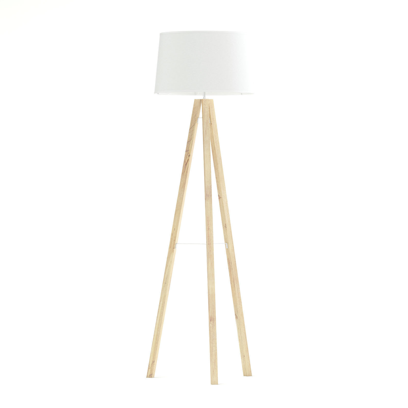 Wooden Floor Lamp 3D Model 3D model_6