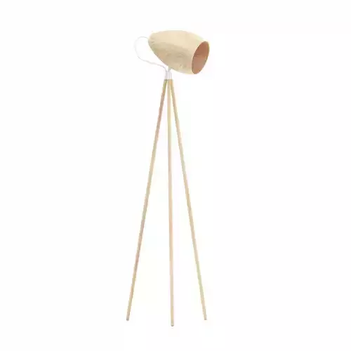Wooden Floor Lamp 3D Model