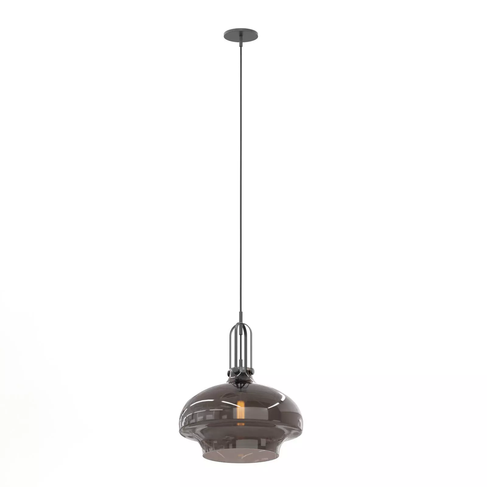 Brown Glass Hanging Lamp 3D Model 3D model_0