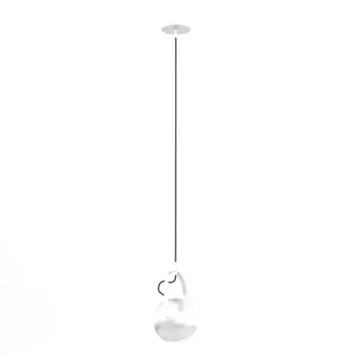 Round Metal Hanging Lamp 3D Model