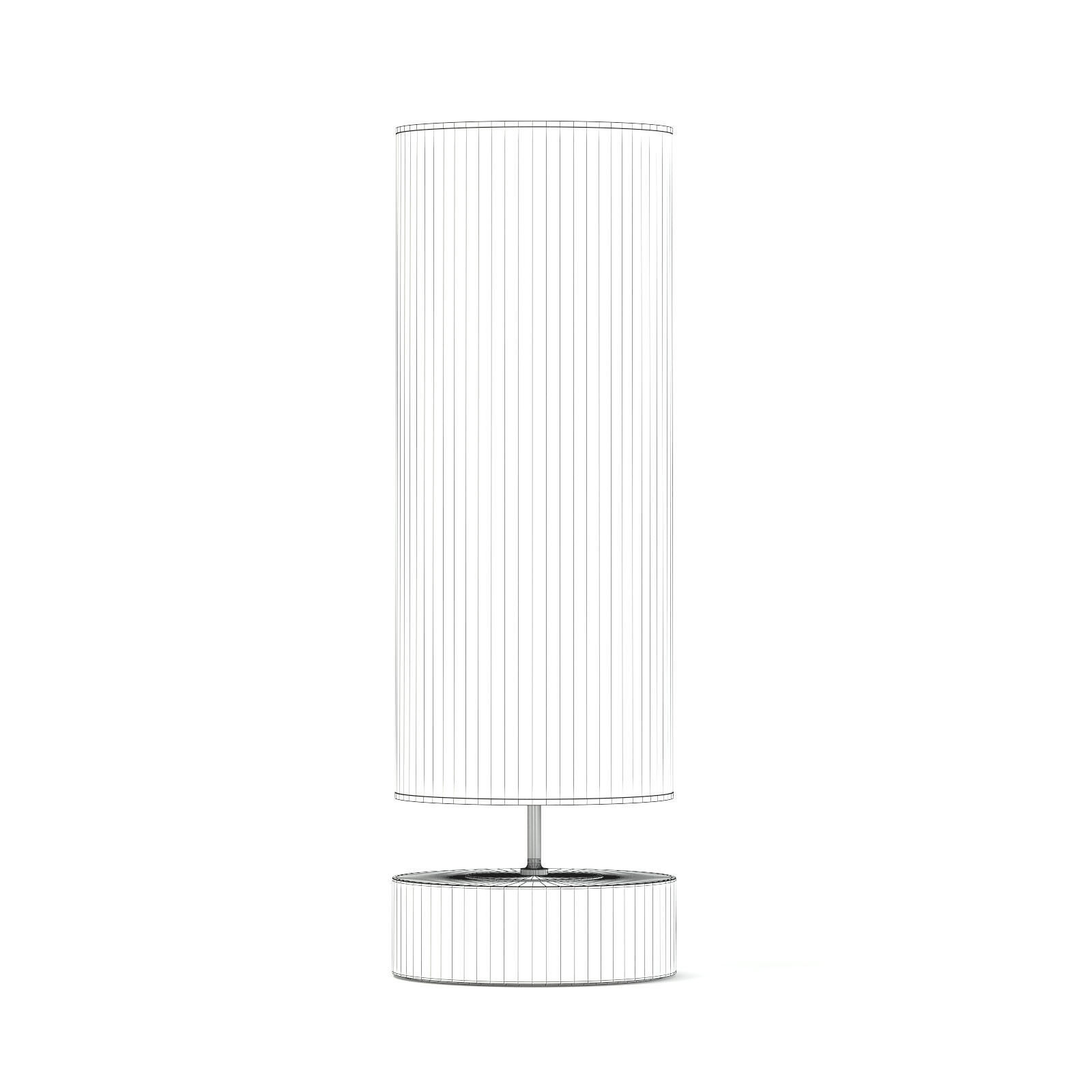 White Cylindrical Floor Lamp 3D Model 3D model_3