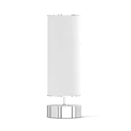 White Cylindrical Floor Lamp 3D Model