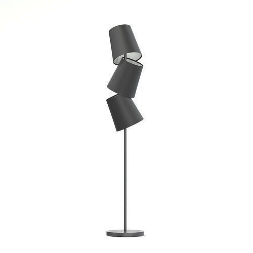 Black Floor Lamp 3D Model 3D model