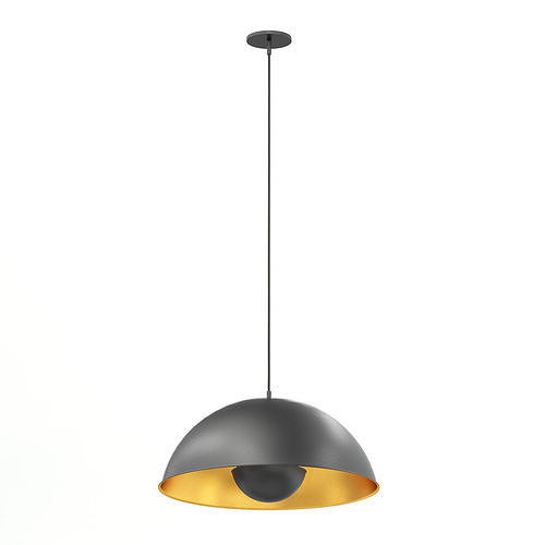 Black and Gold Hanging Lamp 3D Model 3D model
