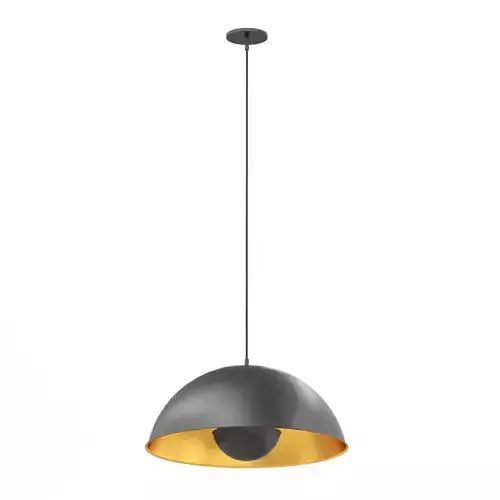 Black and Gold Hanging Lamp 3D Model