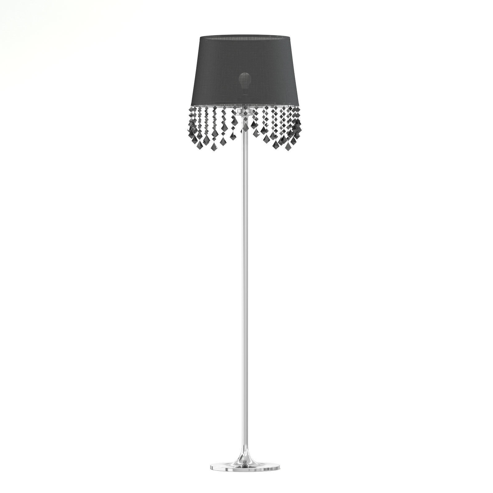 Black and Metal Floor Lamp 3D Model 3D model_6