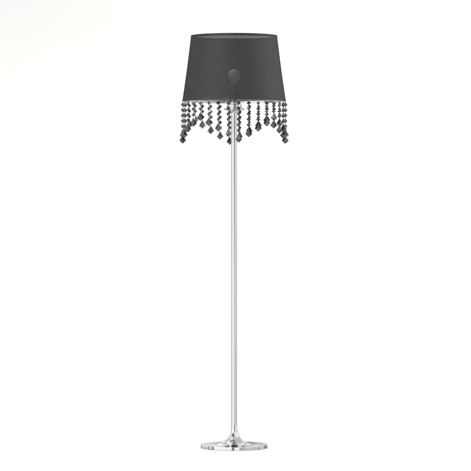 Black and Metal Floor Lamp 3D Model 3D model_2