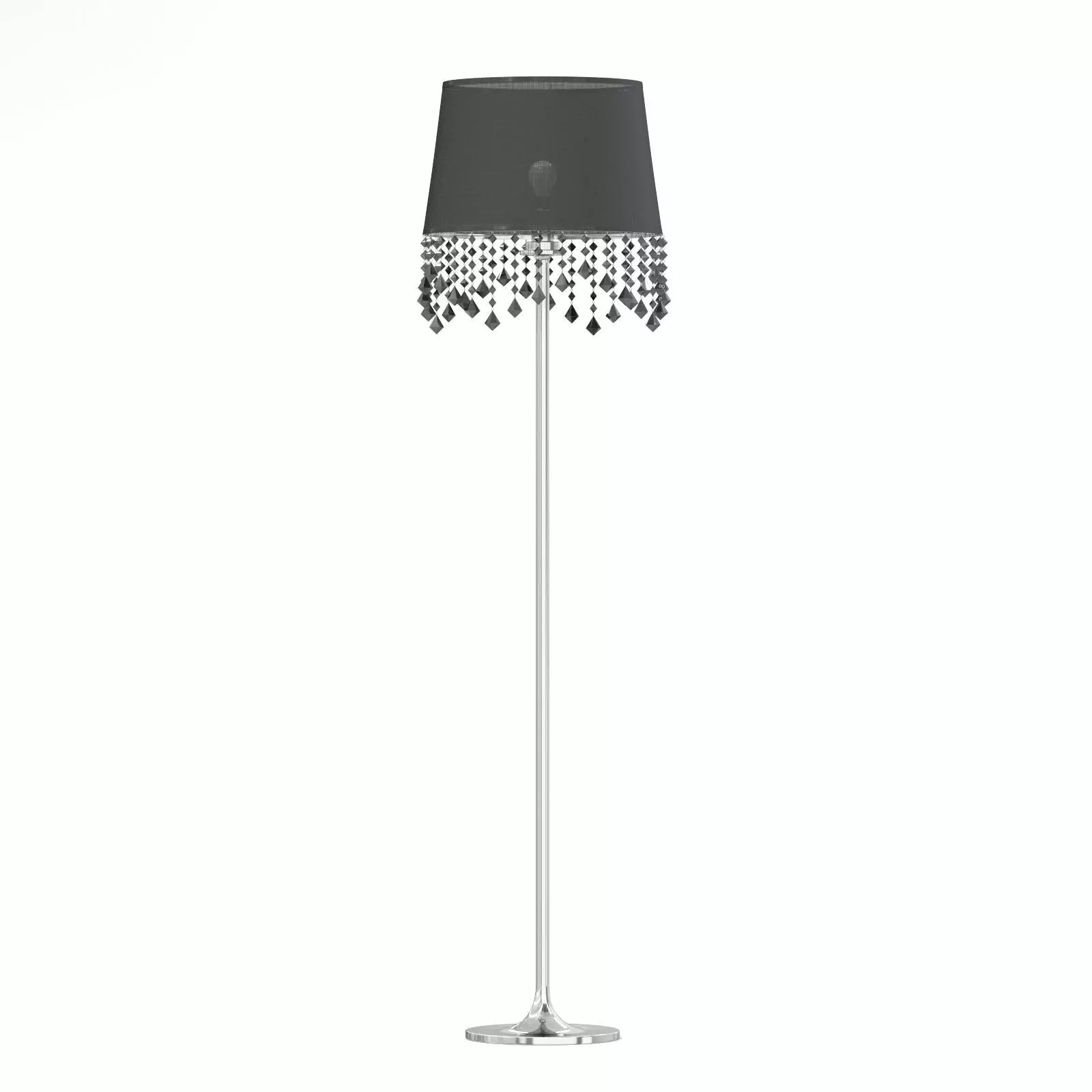 Black and Metal Floor Lamp 3D Model 3D model_0