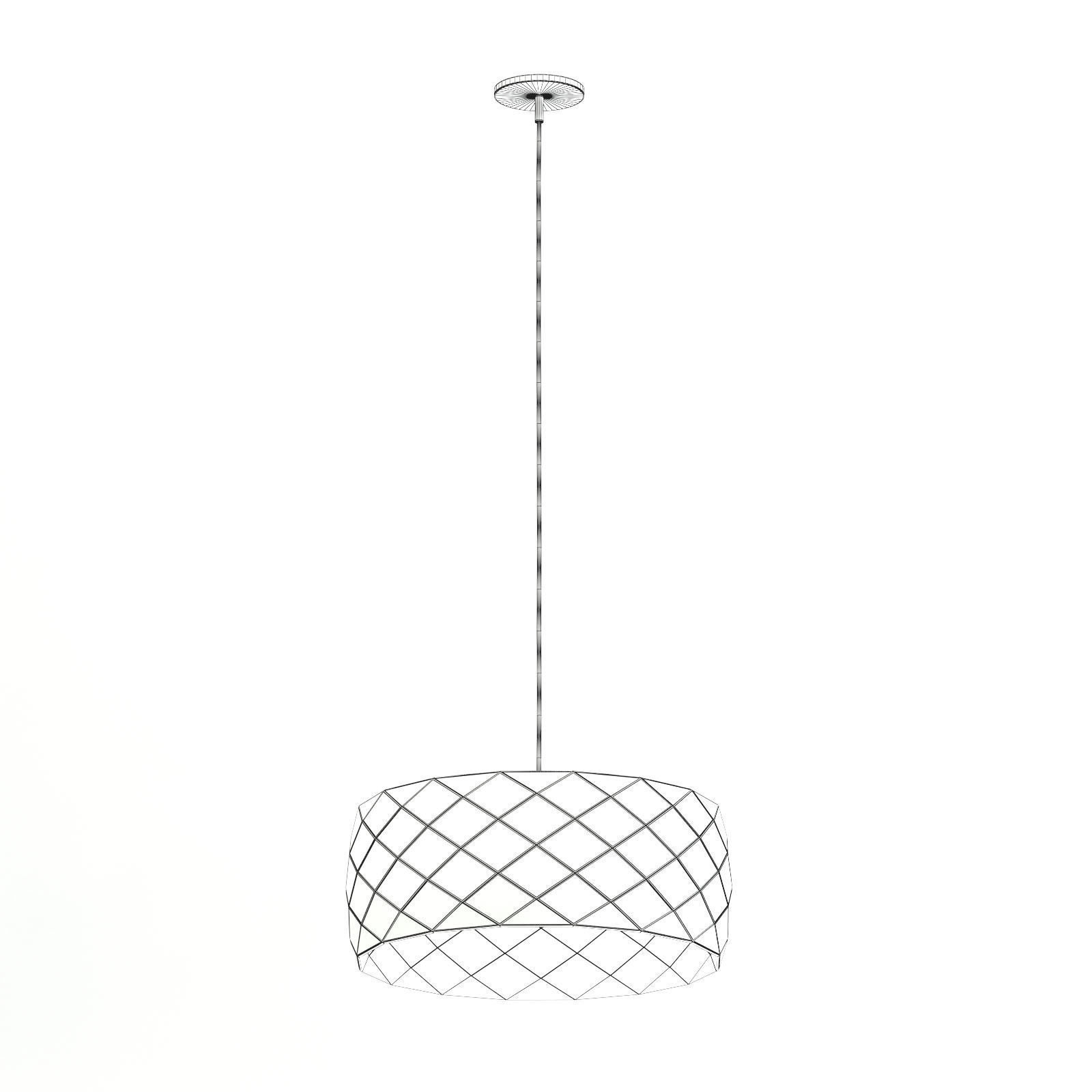 Black and Gold Hanging Lamp 3D Model 3D model_3