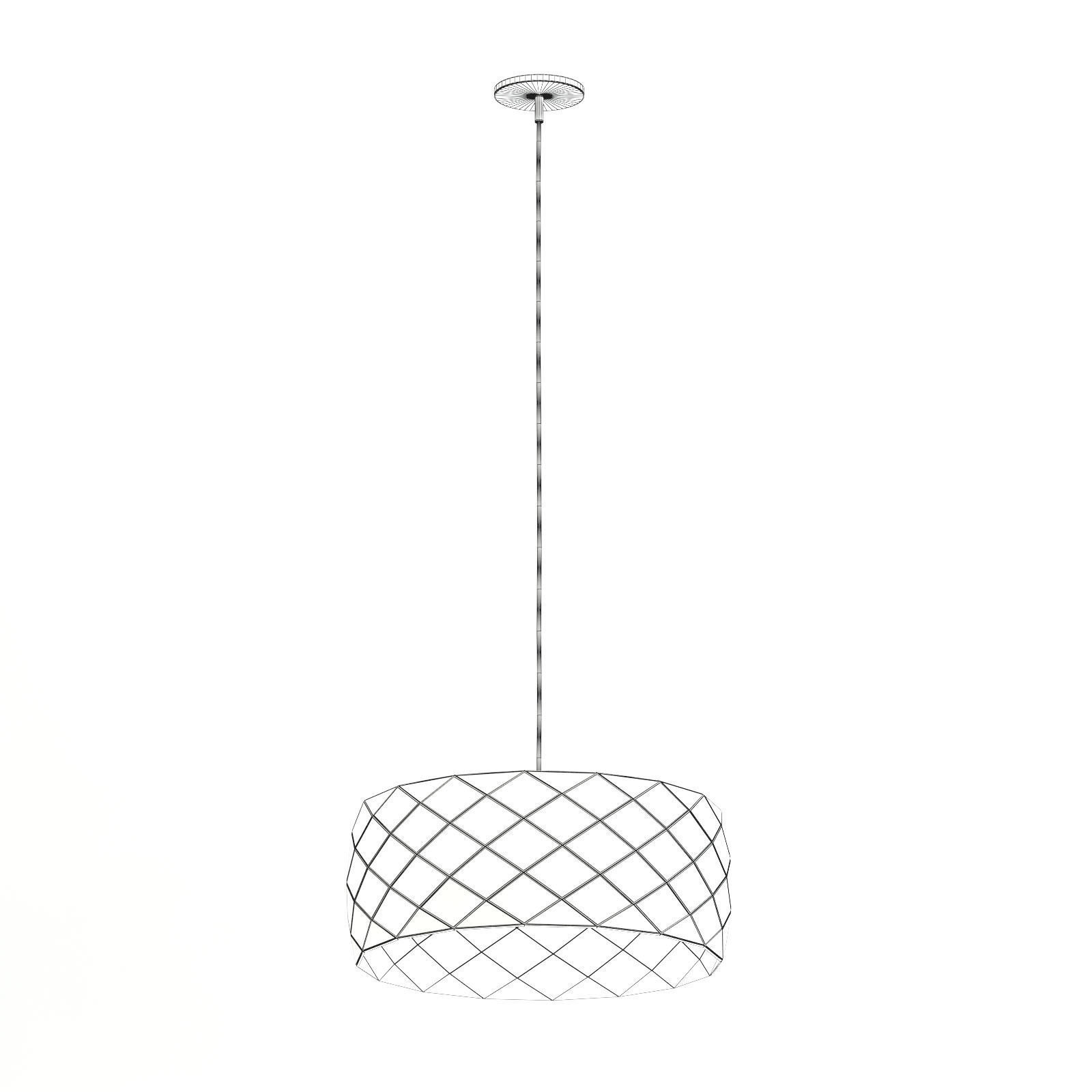 Black and Gold Hanging Lamp 3D Model 3D model_7