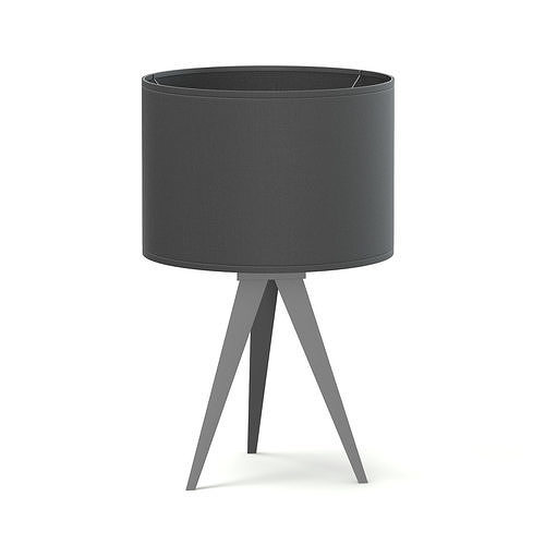 Black Table Lamp 3D Model 3D model