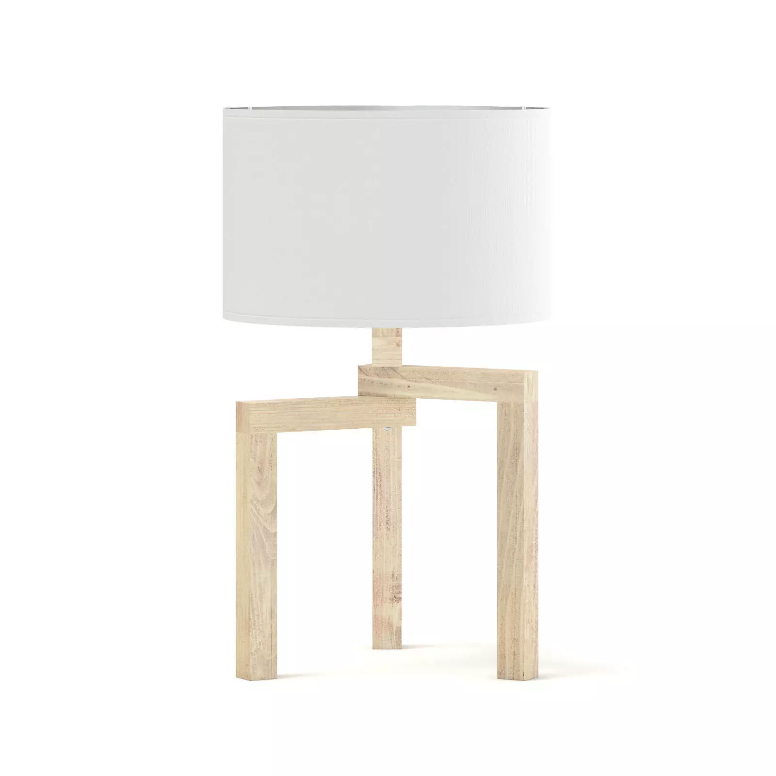 Wooden Table Lamp 3D Model 3D model