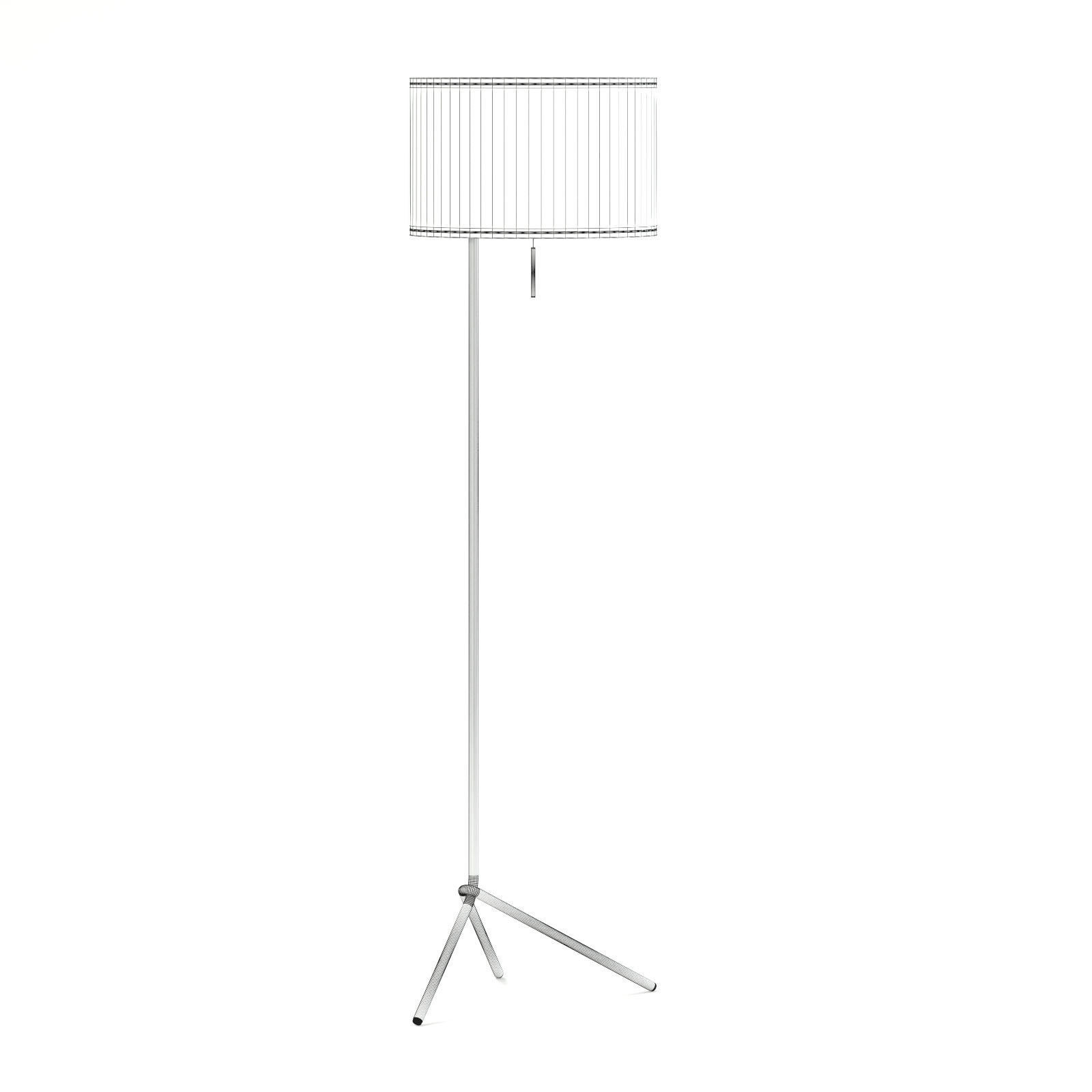 Black Floor Lamp 3D Model 3D model_1
