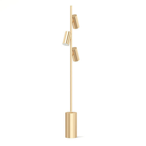 Golden Floor Lamp 3D Model 3D model