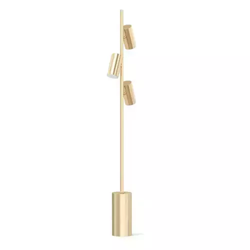 Golden Floor Lamp 3D Model 3D model