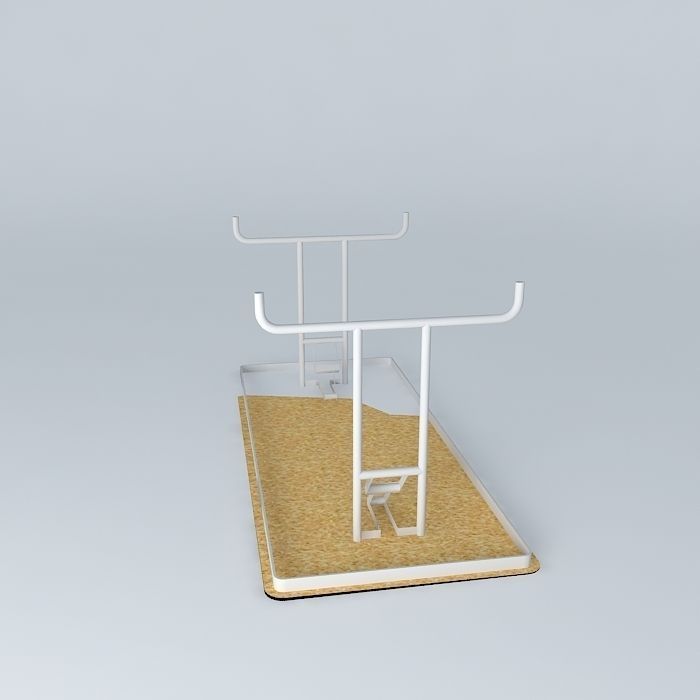6' Folding Table Free 3D model_2