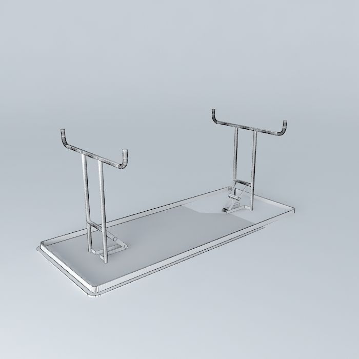 6' Folding Table Free 3D model_4