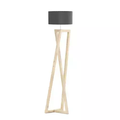 Wooden Floor Lamp 3D Model