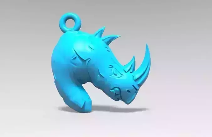 Rhino keychain Free 3D print model