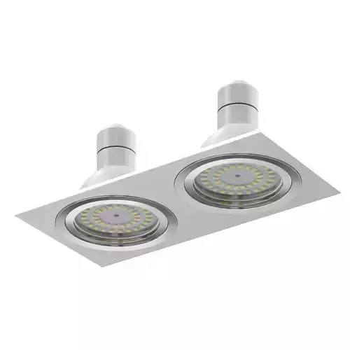 Double Halogen Light 3D Model 3D model