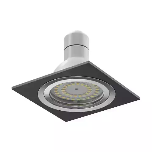 Black Halogen Light 3D Model