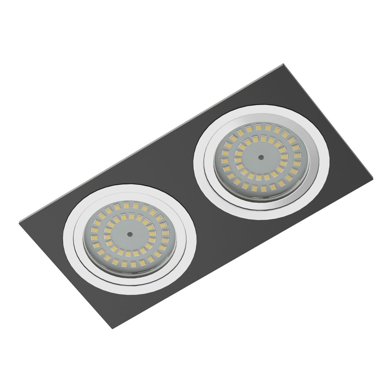 Double Black Halogen Light 3D Model 3D model_2