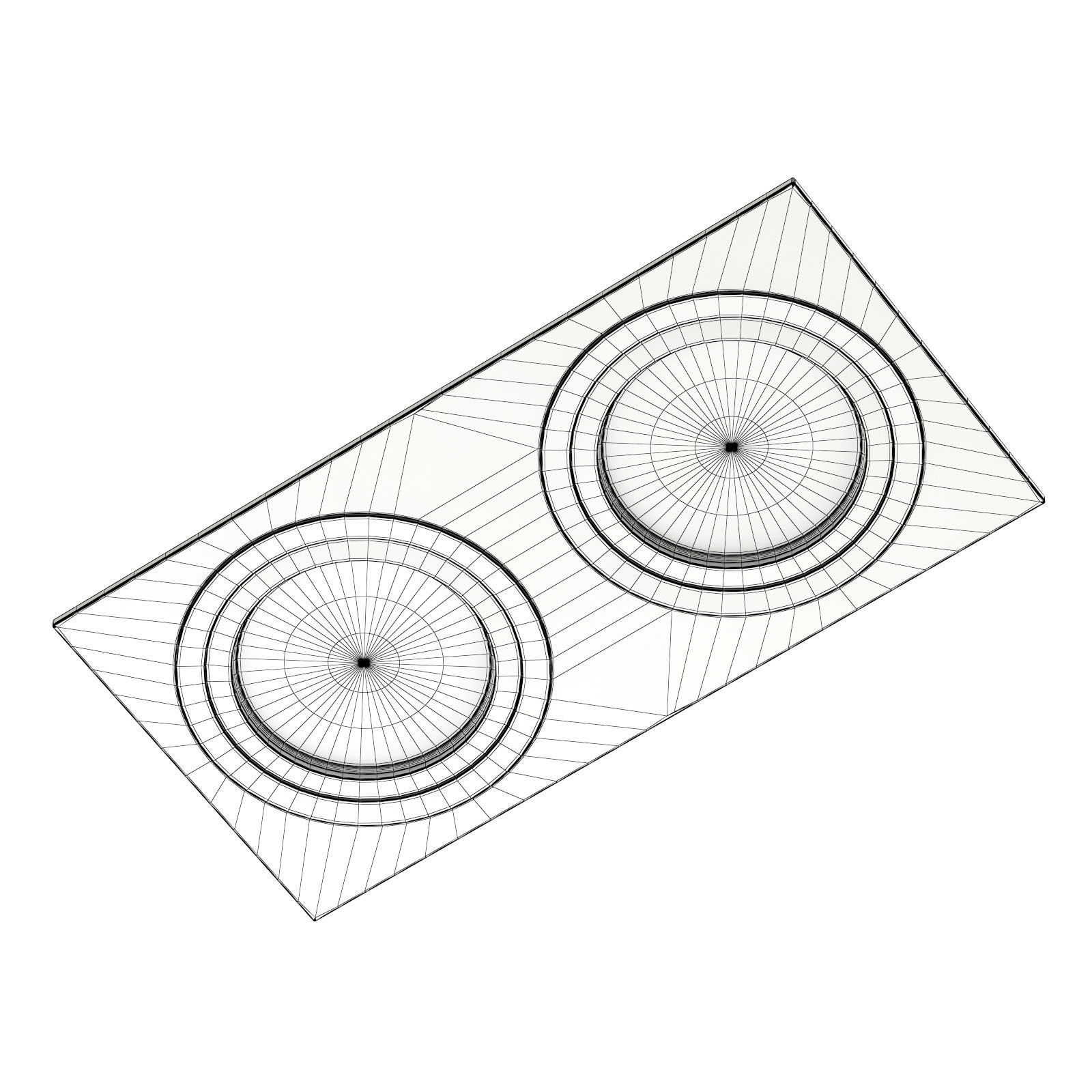 Double Black Halogen Light 3D Model 3D model_3