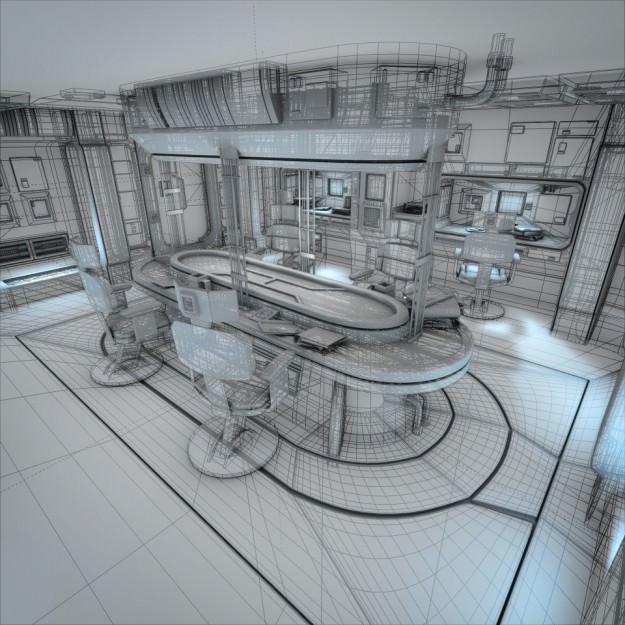Spacecraft Interior HD 2 3D model_5