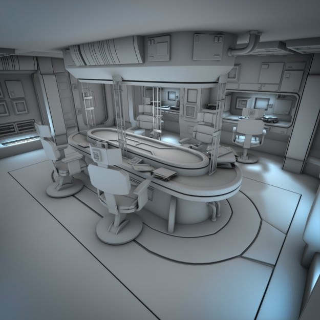 Spacecraft Interior HD 2 3D model_4