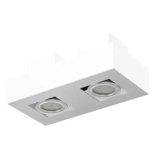 Double Rectangular Halogen Light 3D Model