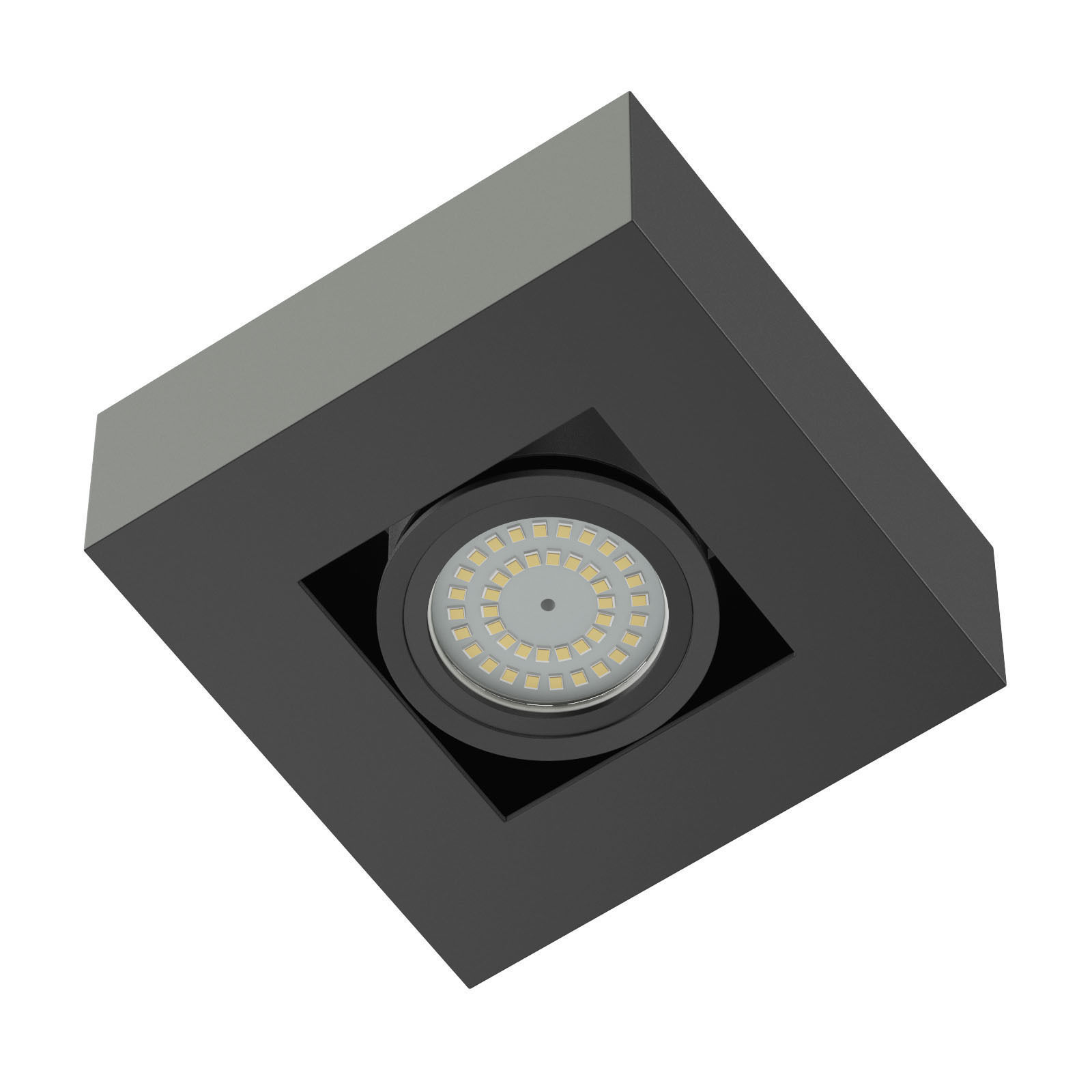Black Rectangular Halogen Light 3D Model 3D model_2