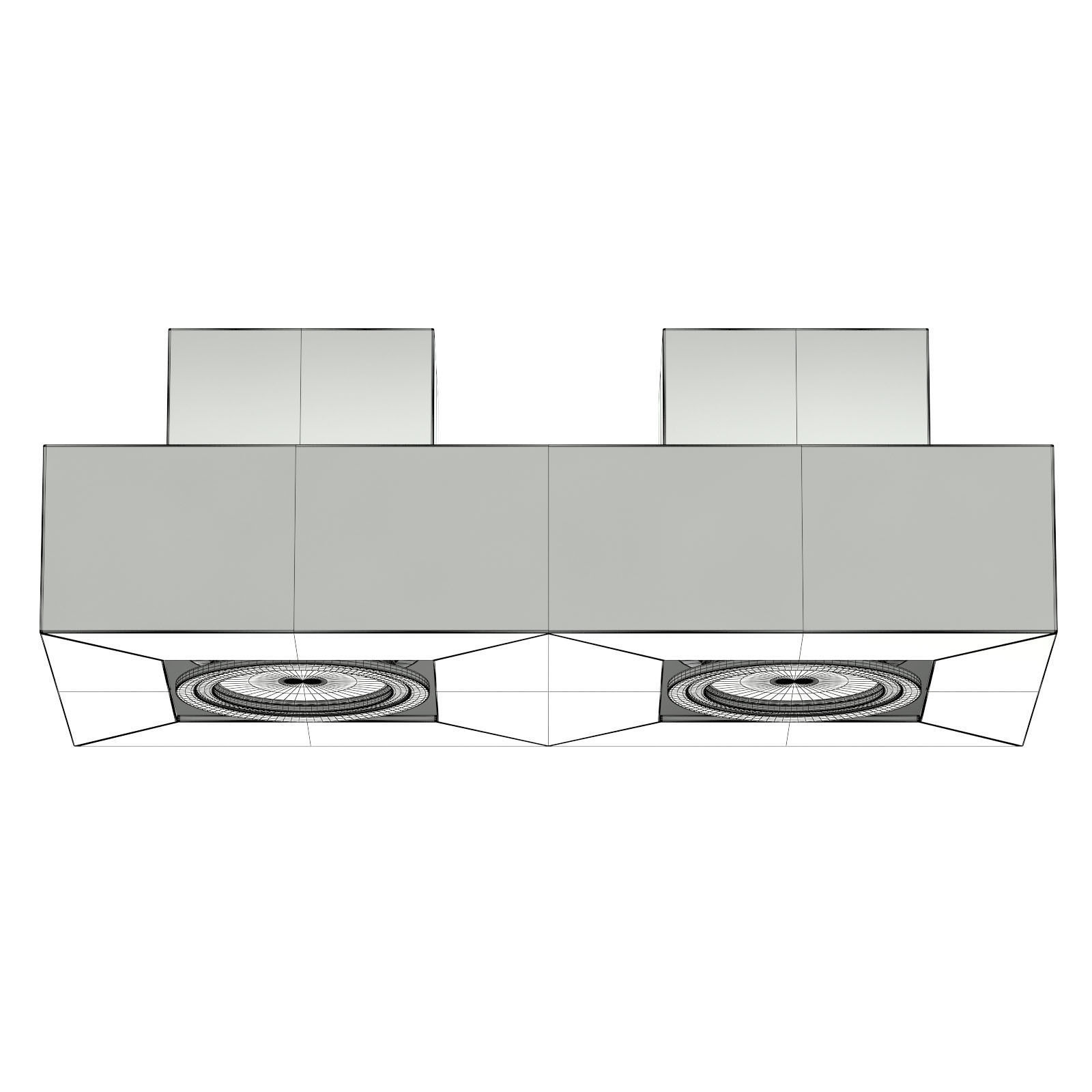 Black Double Rectangular Halogen Light 3D Model 3D model_5