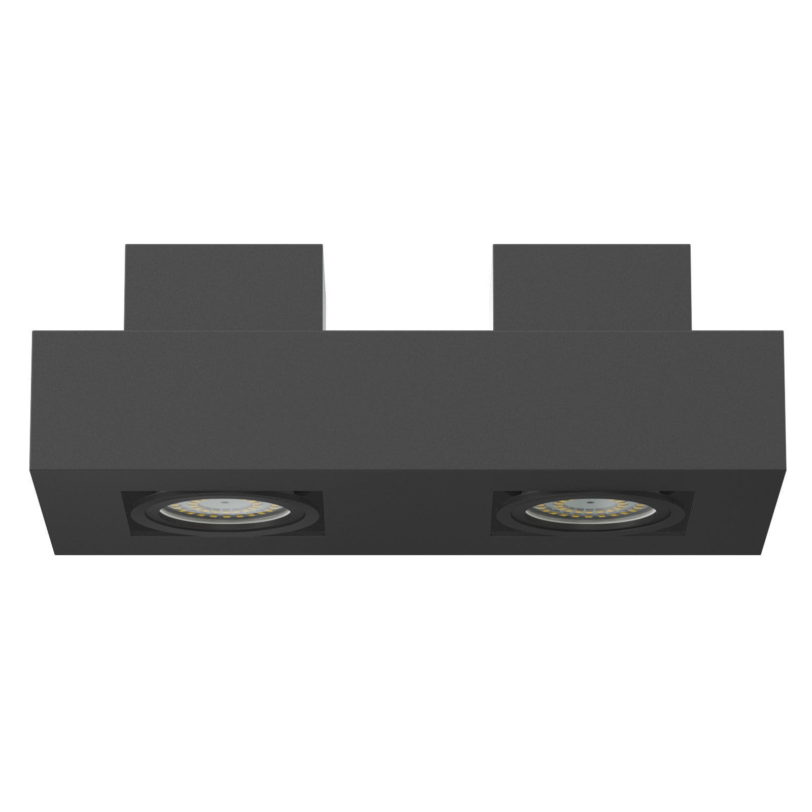 Black Double Rectangular Halogen Light 3D Model 3D model_4