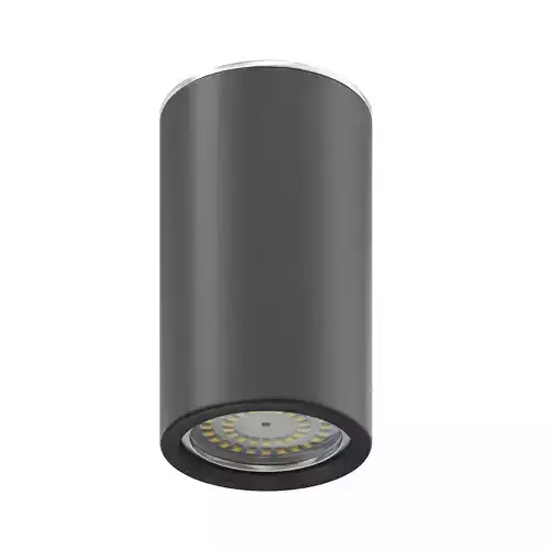 Black Cylindrical Light 3D Model