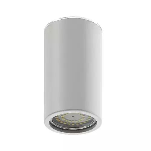 White Cylindrical Light 3D Model