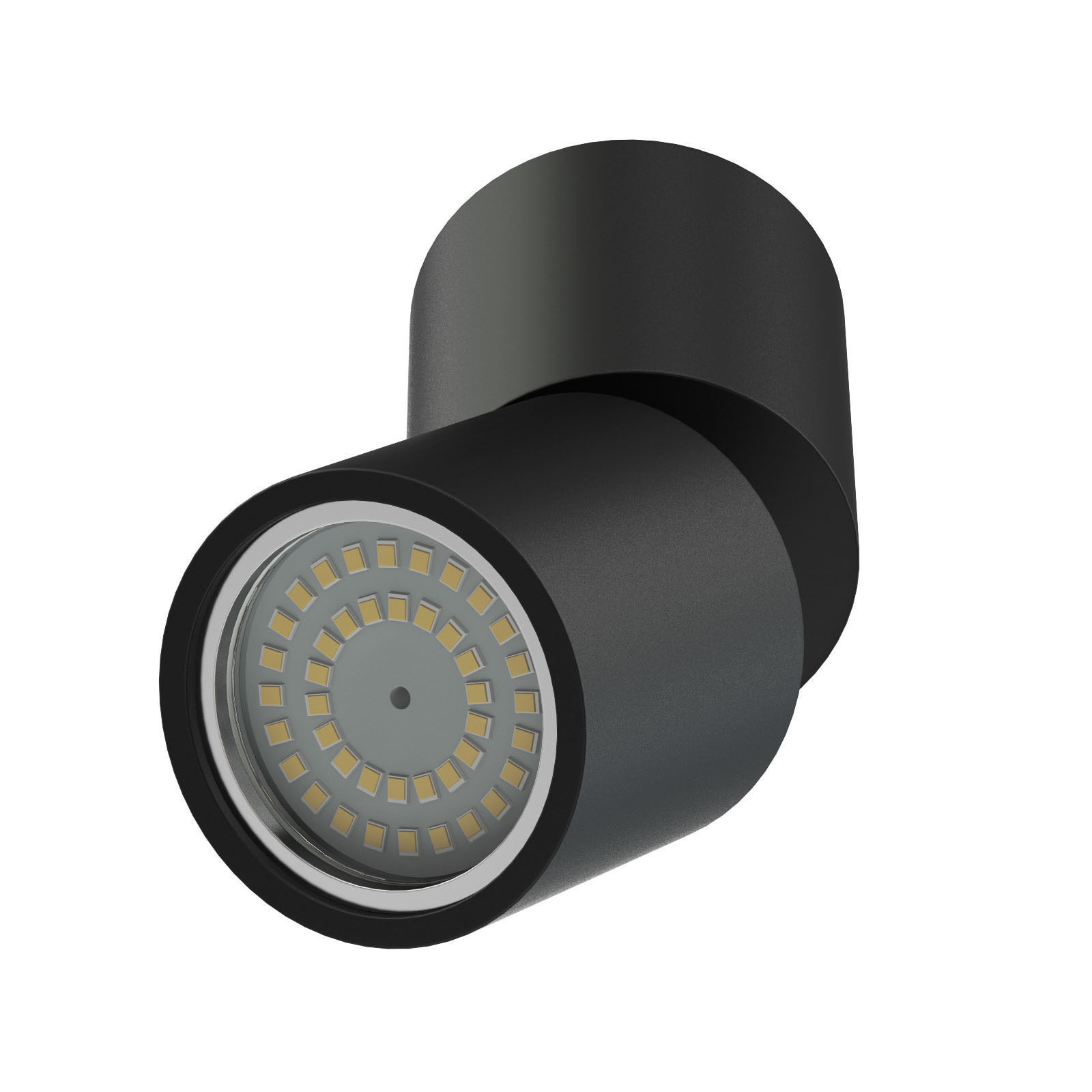 Black Cylindrical Light 3D Model 3D model_2