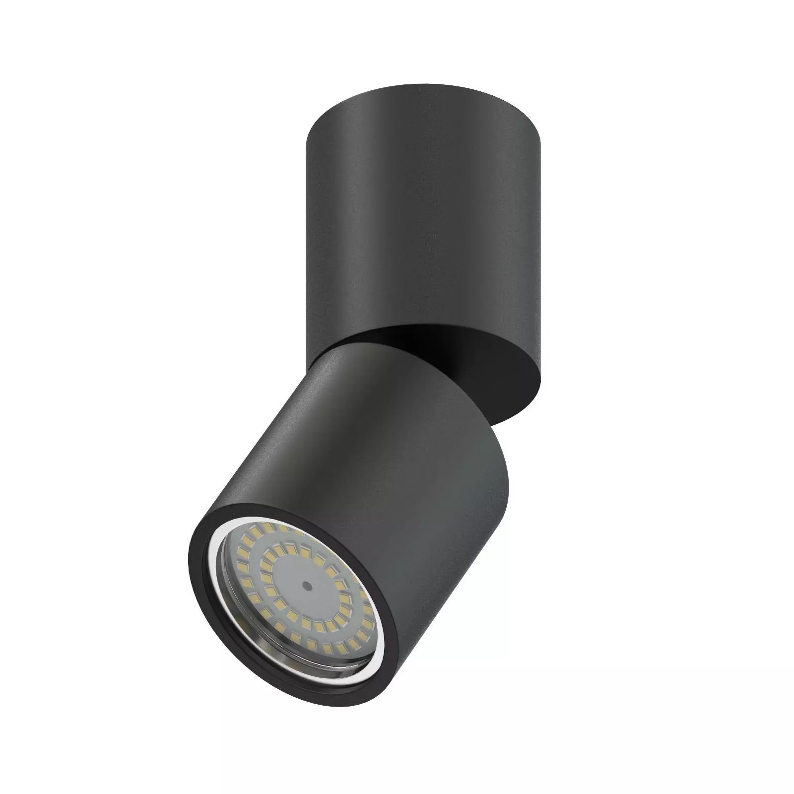 Black Cylindrical Light 3D Model 3D model_0
