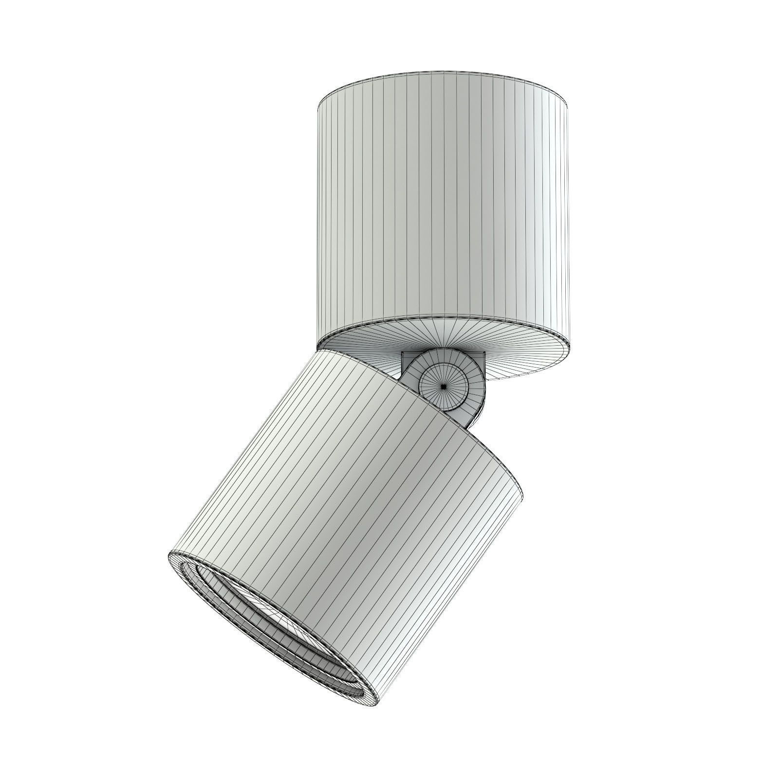 Black Cylindrical Light 3D Model 3D model_5