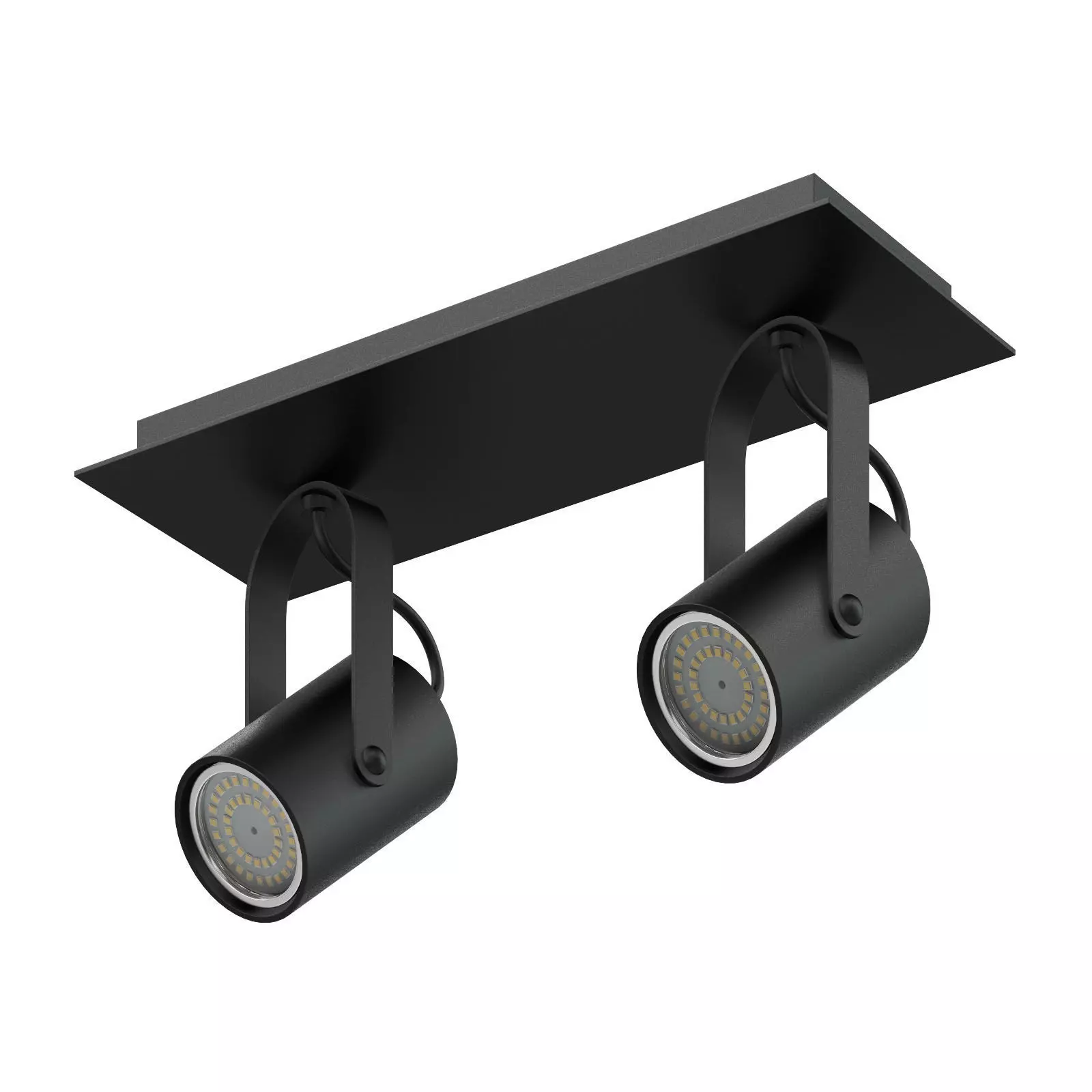 Black Double Lights 3D Model 3D model