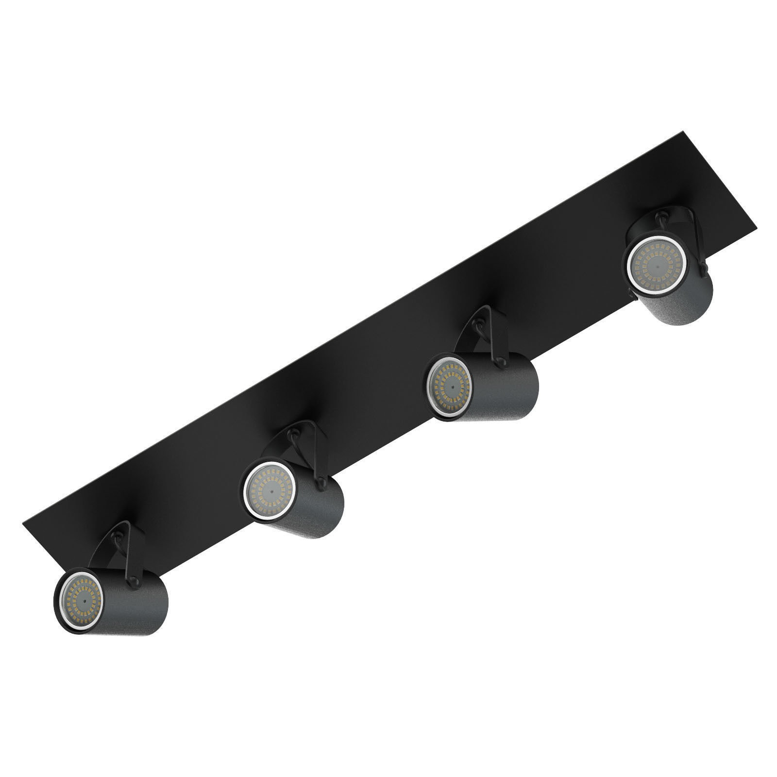 Black Quadruple Lights 3D Model 3D model_2