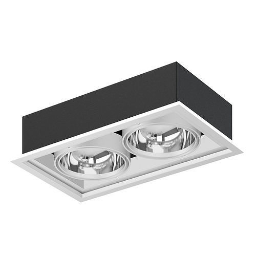 Double Ceiling Light 3D Model 3D model