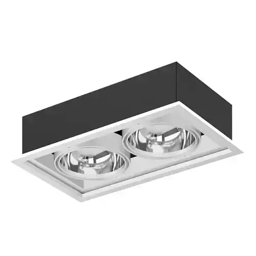 Double Ceiling Light 3D Model 3D model