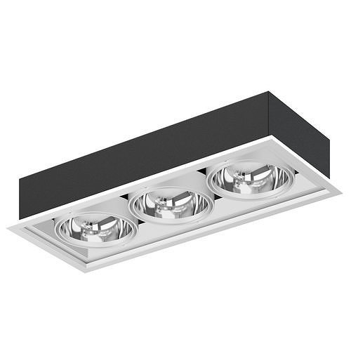 Triple Ceiling Light 3D Model 3D model