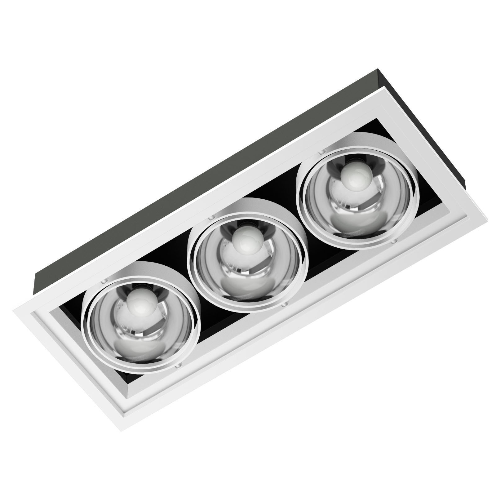 Triple Ceiling Light 3D Model 3D model_2