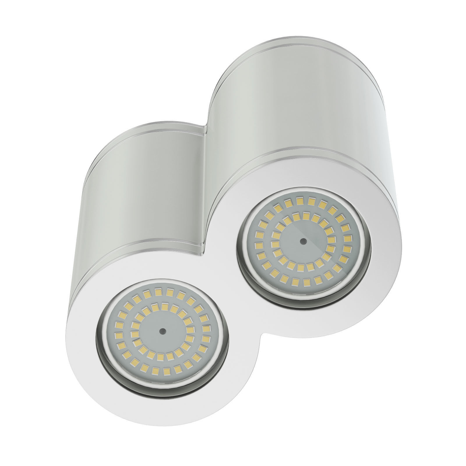 Double White Cylindrical Light 3D Model 3D model_2