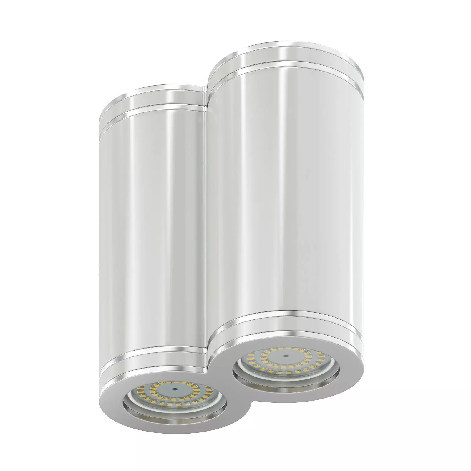 Double White Cylindrical Light 3D Model 3D model_0
