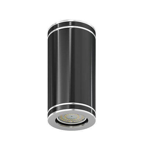 Black Cylindrical Light 3D Model 3D model