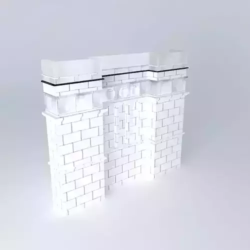 Columns floyd brick wall