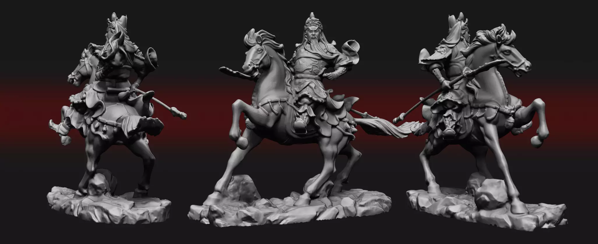 Statue Genghis Khan 3D print model_0
